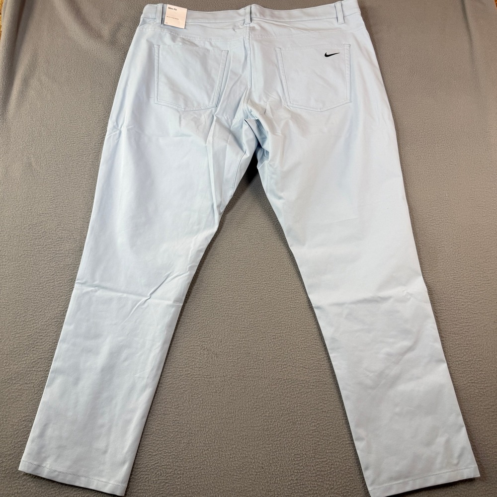 Nike Dri-FIT Slim Fit Golf Pants Mens 40x32 Light Blue 5-Pocket Trousers NEW - Picture 6 of 9